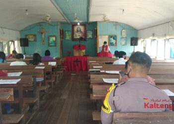 Polsek Kahayan Kuala Lakukan Pengamanan Ibadah Mingguan