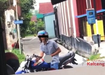 Viral, Seorang Lelaki Onani di Atas Motor Thunder Jalan Seth Adji Palangka Raya