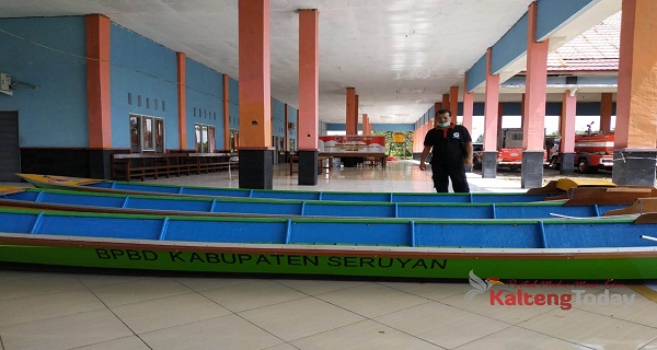 BPBD Seruyan Siapkan Tiga Perahu Motor Untuk Operasional Penanganan Karhutla