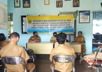 Dinsos Gumas Verifikasi Penerima Bansos di Kecamatan Manuhing