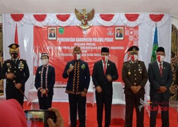 Bupati dan Wakil Bupati Bersama Forkompimda Mengikuti Upacara Detik-Detik Proklamasi