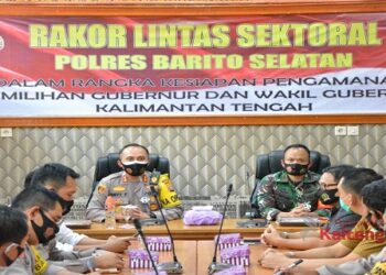 Jelang Pilkada, Polres Barsel Gelar Rakor Lintas Sektoral Operasi Mantap Praja