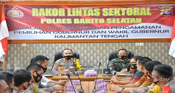 Jelang Pilkada, Polres Barsel Gelar Rakor Lintas Sektoral Operasi Mantap Praja