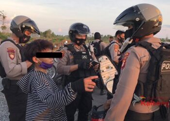 Balap Liar di Jalan G.Obos Digagalkan Polisi, 4 Pemuda Di Amankan