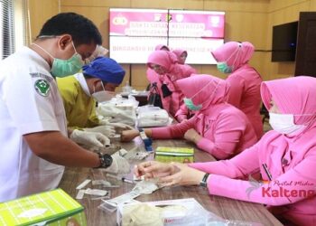 Semua Anggota Polres Seruyan Dan Bhayangkari Jalani Rapid Test
