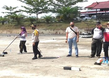 Rayakan HUT Ke-75 RI, Polres Gumas Gelar Lomba Menyumpit