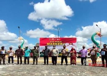 Gerakan Pakai Masker di Mulai Dari Taman Sumbu Kurung Pulang Pisau