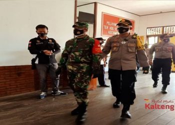 Untuk suksesnya Pilkada di Kalteng, Kapolres dan Dandim Barsel Lakukan Kunker