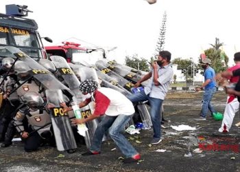 Polres Gumas Menggelar Simulasi Sispamkota Pilkada 2020