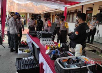 Polres Barsel Gelar Sispamkota Pengamanan Pilkada