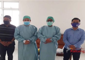 Sebelum Daftar KPU, Paslon PANTAS Jalani Tes Swab di RSUD. Dr. Murjani Sampit