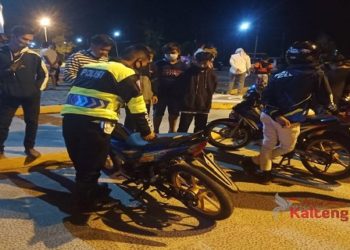 Satlantas Polres Pulang Pisau Sita 20 Knalpot Blong