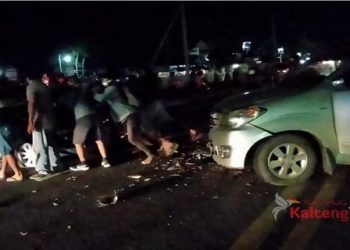 Avanza VS Mobilio di Jalan Tjilik Riwut Km 6, Tiga Orang Cidera Patah