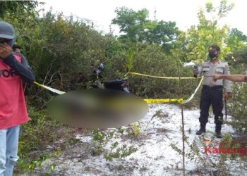 Sosok Mayat Ditemukan Warga Dekat Galian Pasir di Tangkiling Km 45