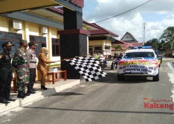 Wabup Seruyan Lepas Tim Satgas Operasi Yustisi Pedisiplinan Protokol Kesehatan