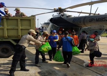 Gunakan Helikopter, Bantuan Banjir Pemprov Kalteng Disalurkan Kedaerah Terisolir