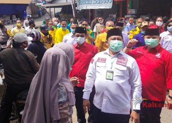 Calon Wagub Kalteng Edy Pratowo Blusukan ke Pasar