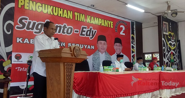 Ini Pesan Ketua DPD PDIP Kalteng Untuk Tim Kampanye Sugianto Sabran –Edy Pratowo