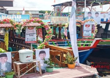 Baliho Paslon Dipasang di Kapal Susur Sungai, Arton S. Dohong : Tidak Salahi Aturan