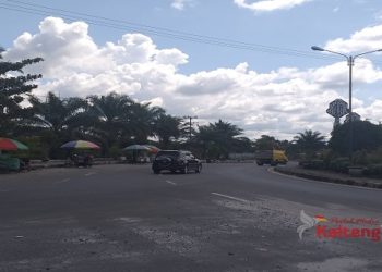Bundaran Balanga di Kota Sampit Semakin Semrawut