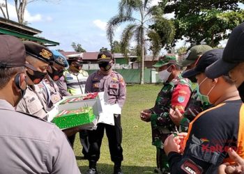 Penuh Keakraban, Polsek Kota Besi Silaturahmi Ke Koramil