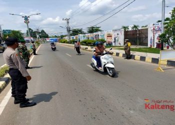 Satgas Yustisi Barsel Kembali Gelar Razia di Depan Makodim 1012 Buntok