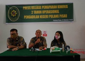 Pengadilan Negeri Pulang Pisau Gelar Press Release Capaian Kinerja Dua Tahun