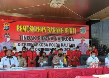 1,3 Kg Sabu Dimusnahkan, Kapolda Kalteng: Peredaran Sabu di Perkebunan Dan Pertambangan Menghawatirkan