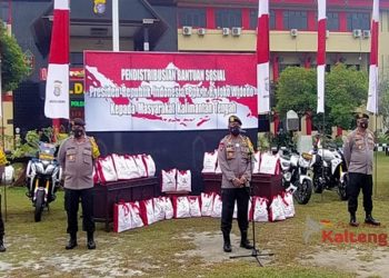 Polda Kalteng Kembali Salurkan Bansos Presiden RI Untuk Masyarakat