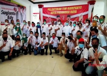 Calon Wakil Gubernur Kalteng Edy Pratowo Lantik Tim Kampanye Kota Palangka Raya
