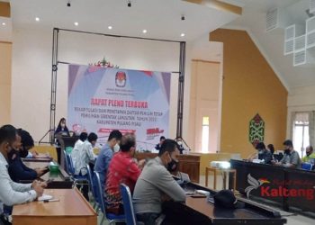 KPU Pulang Pisau Lakukan Rapat Pleno Penetapan DPT Pilkada Kalteng 2020