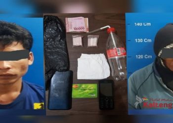 Polisi Ciduk Dua Pelaku Diduga Hendak Edarkan 14 Paket Sabu di Palangka Raya