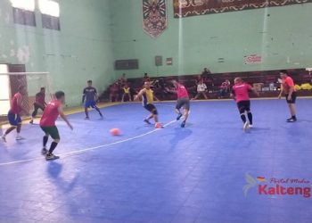Tim Media Cetak Juarai Pertandingan Futsal Kemitraan Humas Polda Kalteng