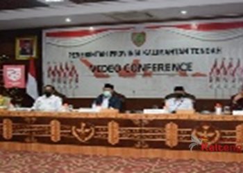 Sekda Hadiri Rakor Penanganan Hukum Protokol Covid-19 Dalam Pilkada 2020