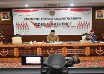 Sekda Kalteng Ikuti Rakor Virtual Penggunaan Hadiah Lomba Inovasi Daerah