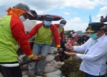 Gubernur Kalteng Sugianto Sabran Hadiri Syukuran Panen Raya di Desa Gadabung