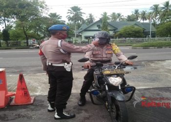 Polsek Pahandut Disiplinkan Prokes Internal