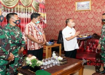 Bupati Seruyan Terima Kunjungan Danlanal Banjarmasin di Rumah Jabatan