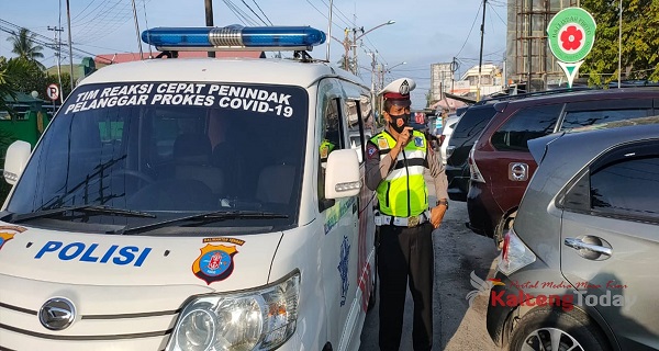 Gunakan Public Address, Polisi Ingatkan Protokol Kesehatan Covid-19