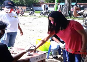 KPU Gumas Lakukan Simulasi Pencoblosan