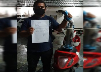 Satlantas Polres Kotim Tertibkan Knalpot Motor Racing