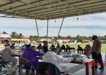Polisi Awasi Rapid Test KPPS dan Linmas TPS