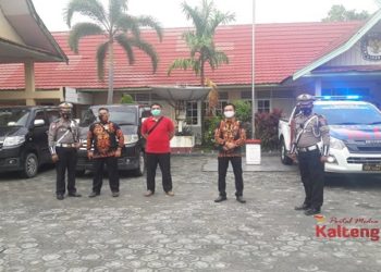 Satlantas Polres Kotim Kawal Kotak Suara Pilkada
