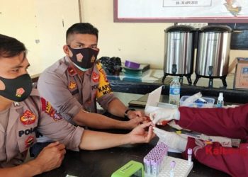 Polsek Murung Dan BKO Polda Kalteng Lakukan Rapid Test