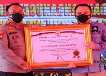 Ditreskrimsus Polda Kalteng Raih Penghargaan Wilayah Birokrasi Bersih Melayani Dari Menpan-RB