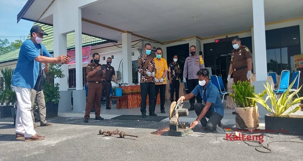 Kejaksaan Negeri Pulang Pisau Musnakan BB Sabu