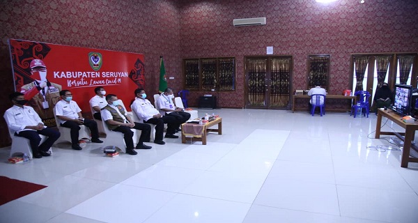 Plh Sekda Seruyan Ikuti Rakor Penanganan Covid-19 se-Kalteng