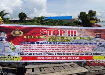 Polsek Pulau Petak Sosialisasi Stop Penambangan Emas Ilegal