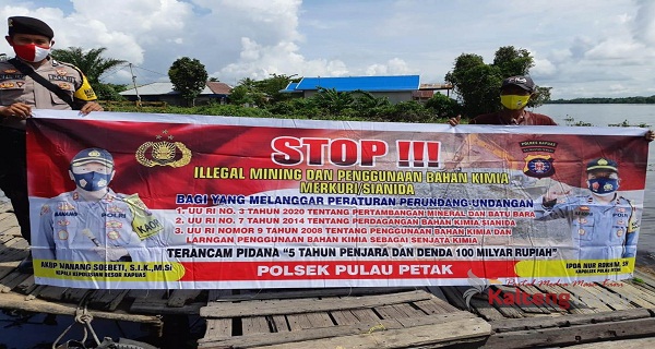 Polsek Pulau Petak Sosialisasi Stop Penambangan Emas Ilegal