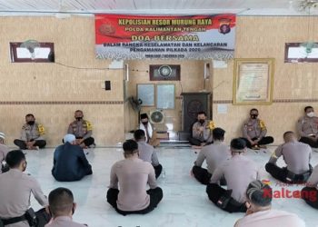 Selain Kesiapan Personil, Polres Mura Lakukan Doa Bersama